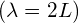 \left(\lambda =2L\right)