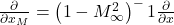 \frac{\partial}{\partial x_M}=\left(1-M_\infty^2\right)^-1\frac{\partial}{\partial x}