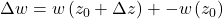 \Delta w= w\left(z_0+\Delta z\right)+-w\left(z_0\right)