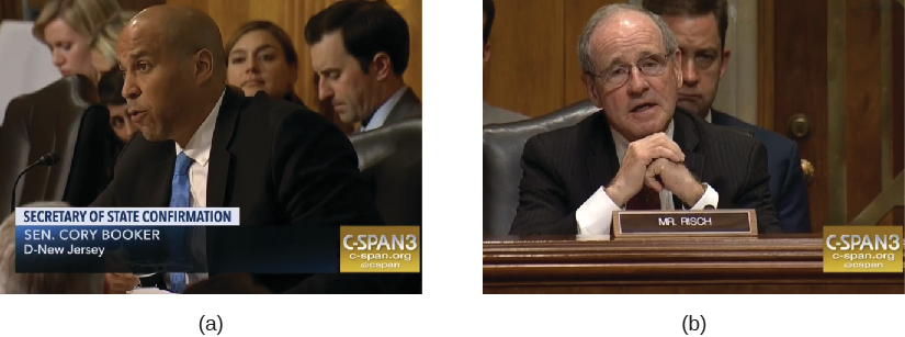 Image A is of Cory Booker. Image B is of Jim Risch.