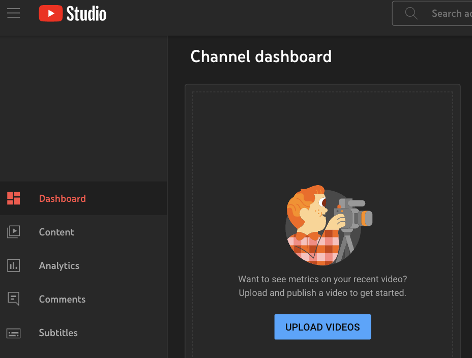 YouTube Studio Screenshot