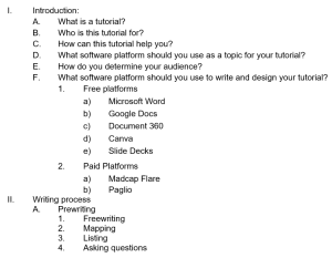 Topic outline with first, second, and third level headings using Roman numerals, letters, and numbers.