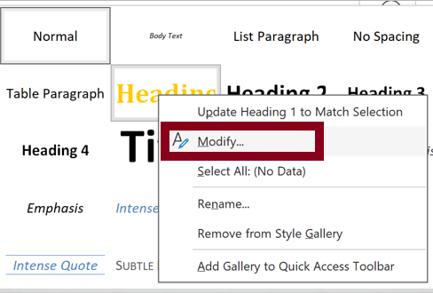 Click modify with red rectangle