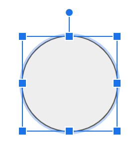 New circle shape on slide with draw points