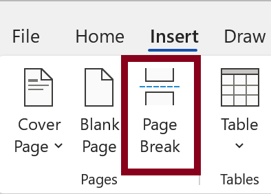 Page Break icon