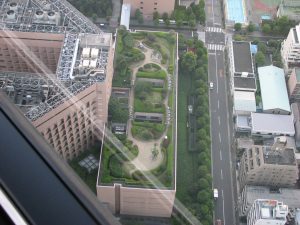 Sixth Floor Rooftop Garden at St. Luke's International Hospital in Akashi, Tokyo