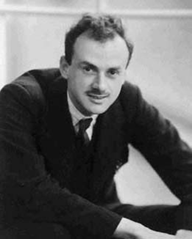 A photo of a young Paul Dirac.
