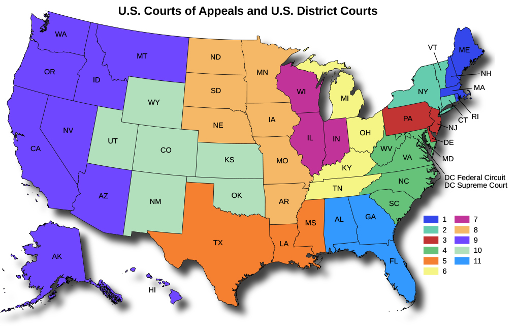 U S Court Of Appeals Map 