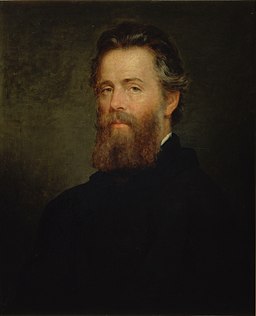 Color photograph of Herman Melville Circa 1870. A Caucasian male with greyish hair and a red full beard