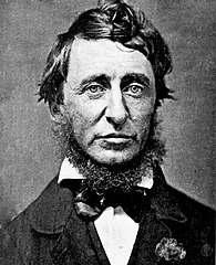 Black and white picture of Henry David Thoreau