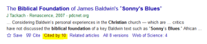 Image of "cited by" feature in Google Scholar.